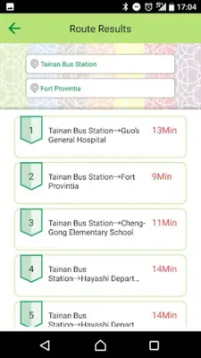 Tainan City Bus android App screenshot 2